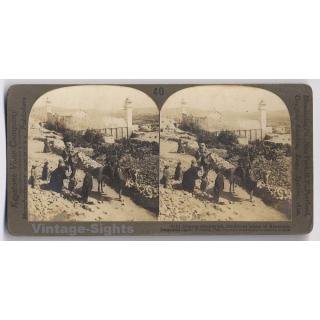 Hebron / Palestine: Mosque Macpelah (Vintage Stereoscopic Photo ~1900s)