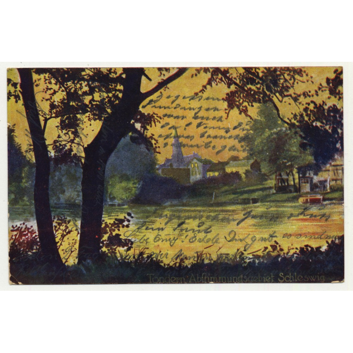 6270 Tondern / Denmark: Abstimmungsgebiet Schleswig (Vintage Artist Postcard 1943)