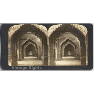 Granada / Spain: Alhambra - Hall Of The Kings (Vintage Stereoscopic Photo 1902)