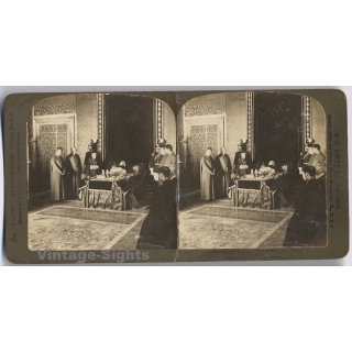 Rome: Pope Leo XIII Lying in State in the Vatican Palace (Vintage Stereoscopic Photo 1902)