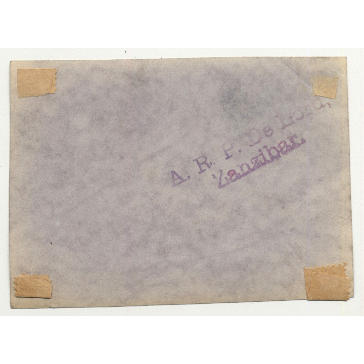 A.R.P. De Lord: Group Of Natives - Headdress - Zanzibar / Tanzania (Vintage Photo ~1920s/1930s)