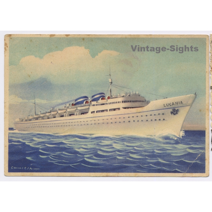 Turbonave Lucania - Transatlantic Steamer (Vintage PC ~1950s)