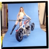 Erotic Study: Racy Blonde Pin-up Girl On Chopper*2 (Vintage Diapositive KORENJAK 1980s)