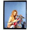 Erotic Study: Racy Blonde Pin-up Girl On Chopper*5 (Vintage Diapositive KORENJAK 1980s)