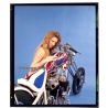 Erotic Study: Racy Blonde Pin-up Girl On Chopper*10 (Vintage Diapositive KORENJAK 1980s)
