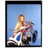 Erotic Study: Racy Blonde Pin-up Girl On Chopper*15 (Vintage Diapositive KORENJAK 1980s)