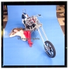 Erotic Study: Racy Blonde Pin-up Girl On Chopper*17 (Vintage Diapositive KORENJAK 1980s)