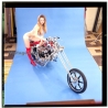 Erotic Study: Racy Blonde Pin-up Girl On Chopper*27 (Vintage Diapositive KORENJAK 1980s)