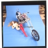 Erotic Study: Racy Blonde Pin-up Girl On Chopper*32 (Vintage Diapositive KORENJAK 1980s)