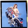 Erotic Study: Racy Blonde Pin-up Girl On Chopper*34 (Vintage Diapositive KORENJAK 1980s)