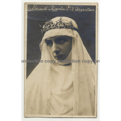 Actress: Colbrant / Légende Du Point D'Argentan (Vintage RPPC B/W ~1900s/1910s)