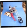 Erotic Study: Racy Blonde Pin-up Girl On Chopper*37 (Vintage Diapositive KORENJAK 1980s)