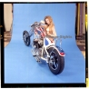 Erotic Study: Racy Blonde Pin-up Girl On Chopper*40 (Vintage Diapositive KORENJAK 1980s)