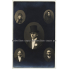 Sedcard Of Actor In Different Roles (Vintage RPPC B/W ~1900s/1910s)