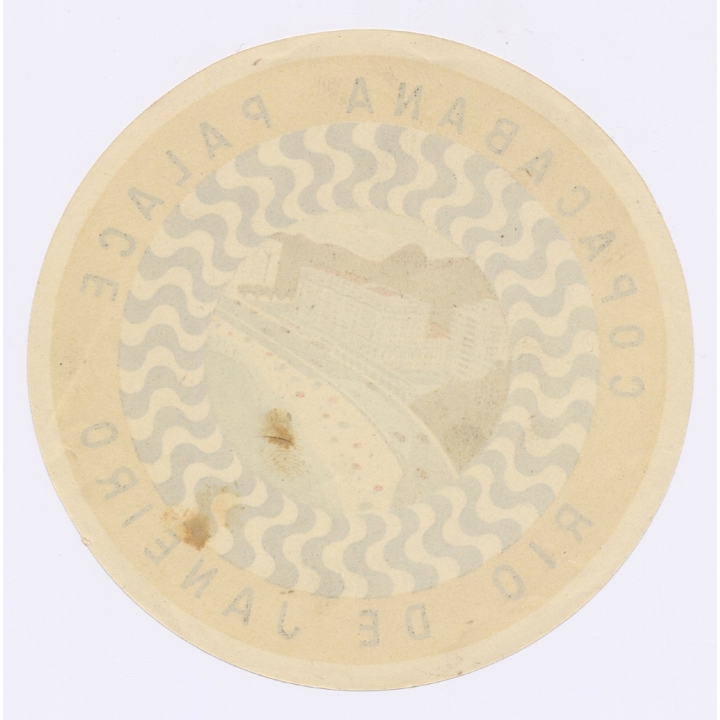 Rio De Janeiro / Brazil: Copacabana Palace (Vintage Hotel Luggage Label ~1950s)