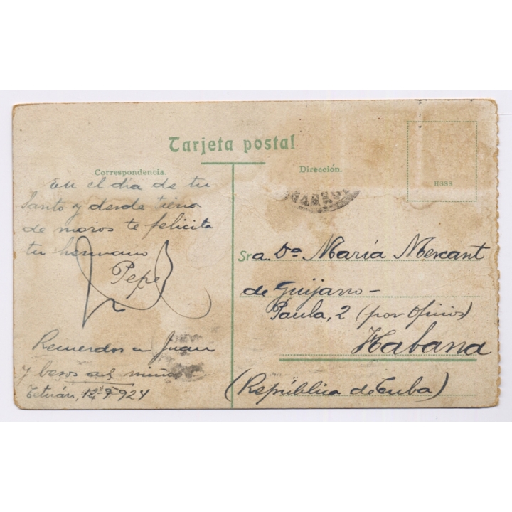 Tetuán / Morocco: Cuartel de Cazadores (Vintage PC 1924)