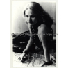 Blonde Beauty Tied In Lacquer Outift 3 / Cuffs - BDSM (2nd Gen. Photo B/W ~1960s)