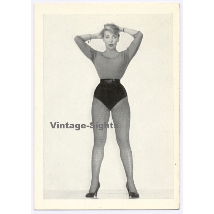 Pin-up Girl *16 / Short Black Pants - Wasp Waist (Vintage Trading Card ~1950s)