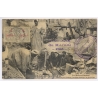 Judaica: Fez Progrom 1912 - Jews Searching Through Rubble (Rare Vintage PC 1914)