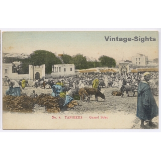 Tangier / Morocco: Grand Soko - Suk (Vintage PC 1900s)