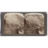 Allegheny Mountains / USA: Horseshoe Curve - Railway (Vintage Stereoscopic Photo 1900s)