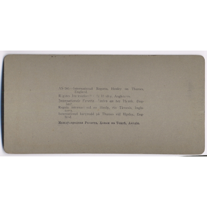 London / UK: Henley Royal Regatta On Thames (Vintage Stereoscopic Photo 1901)