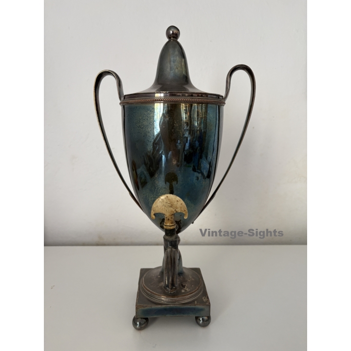 Beautiful Antique Sheffield Plate Tea Urn / Samovar  (UK 1st Half Of 19th Century)