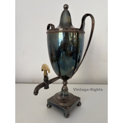 Beautiful Antique Sheffield Plate Tea Urn / Samovar  (UK 1st Half Of 19th Century)