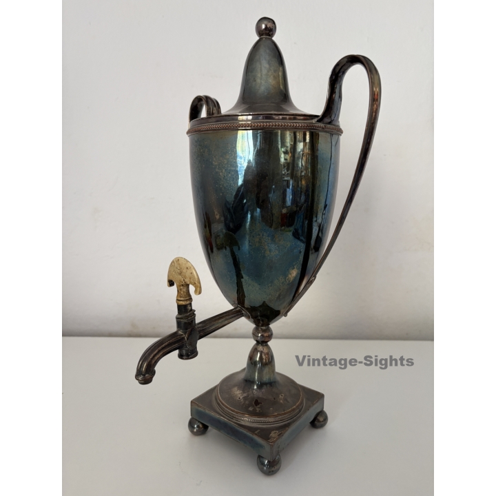 Beautiful Antique Sheffield Plate Tea Urn / Samovar  (UK 1st Half Of 19th Century)