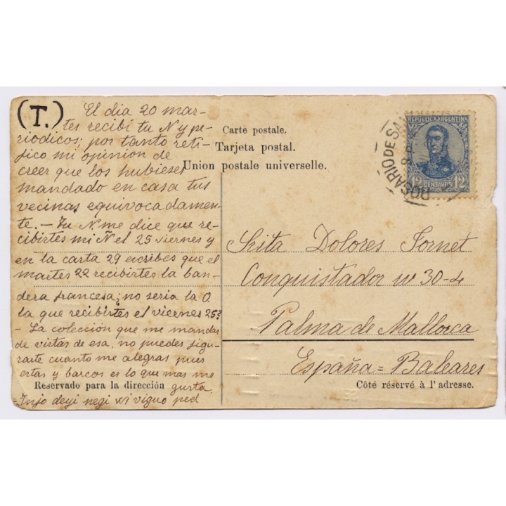 Rosario de Santa Fé / Argentina: Embarcadero Davis (Vintage PC 1909)