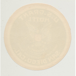 U.S. Grant Hotel - San Diego / USA (Vintage Luggage Label)