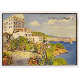 Erwin Hubert: Hotel Majorica - Palma de Mallorca (Vintage PC ~1920s/1930s)