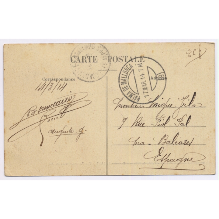 Vallée de l'Ubaye: Skieurs Chasseur Alpins - Environs de Lans (Vintage PC 1914)