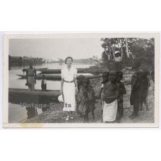 Belgian Congo: Princess Lilian Of Belgium During Visit*1 (Vintage Photo ~1955)