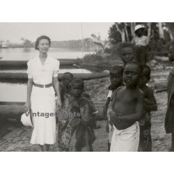 Belgian Congo: Princess Lilian Of Belgium During Visit*1 (Vintage Photo ~1955)