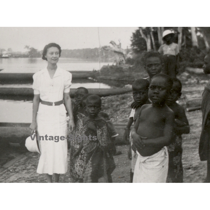 Belgian Congo: Princess Lilian Of Belgium During Visit*1 (Vintage Photo ~1955)