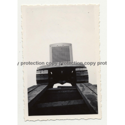 Gabenge - Bolobo / Congo: Tracked Construction Vehicle *4 / Radiator (Vintage Photo B/W 1946)