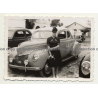 Léopoldville / Congo: Fancy Woman Poses Beside Ford Deluxe Tudor Sedan (Vintage Photo B/W 1939)