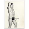 Erotic Study: Natural Chubby Dark-Haired Nude*2 / Standing (Vintage Photo GDR ~1980s)