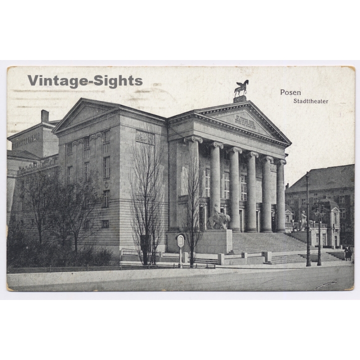 Posen / Prussia: Stadttheater (Vintage Field Post PC 1917)