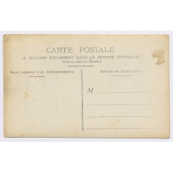 WW1 / France: Bombed-Out Estate / Red Cross Flag - Sickbay (Vintage PC ~1910s)