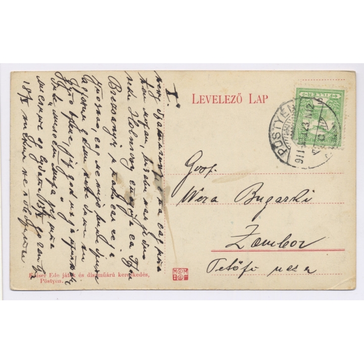 Piestany - Pöstyén / Slovakia: Villa On Shoreline (Vintage PC 1911)