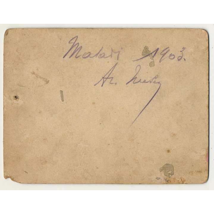 Malari / India: Missionary In White Clothes With Colonial Hat (Vintage Photo Sepia 1903)