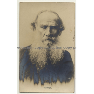 Portrait Of León Tolstói (Rare Vintage RPPC Gelatin Silver Photo ~1900)