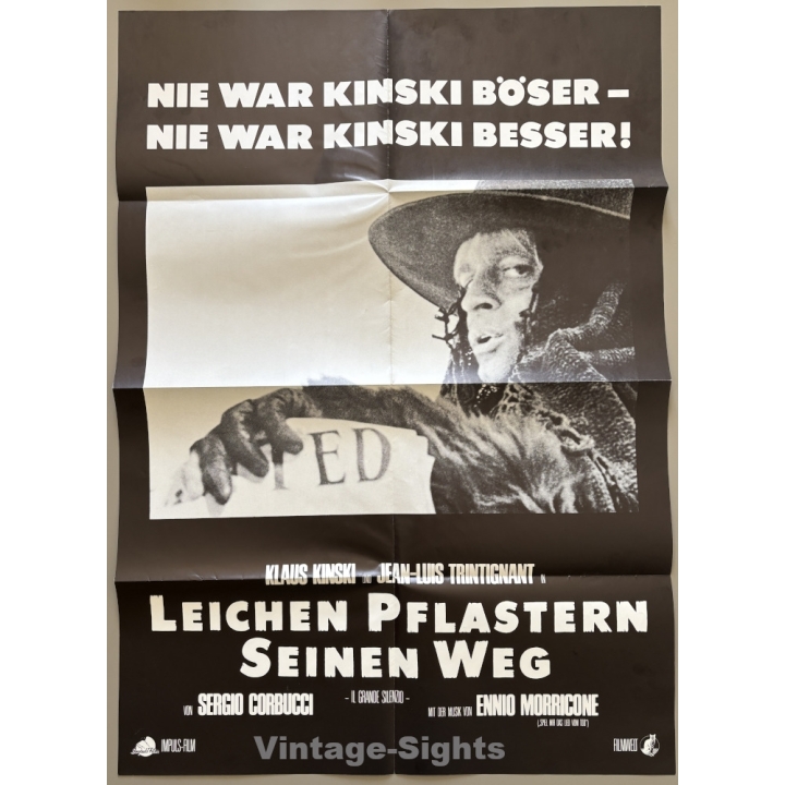Klaus Kinski: Leichen Pflastern Seinen Weg / J.L. Trintignant (Vintage Poster ~1970s/1980s)