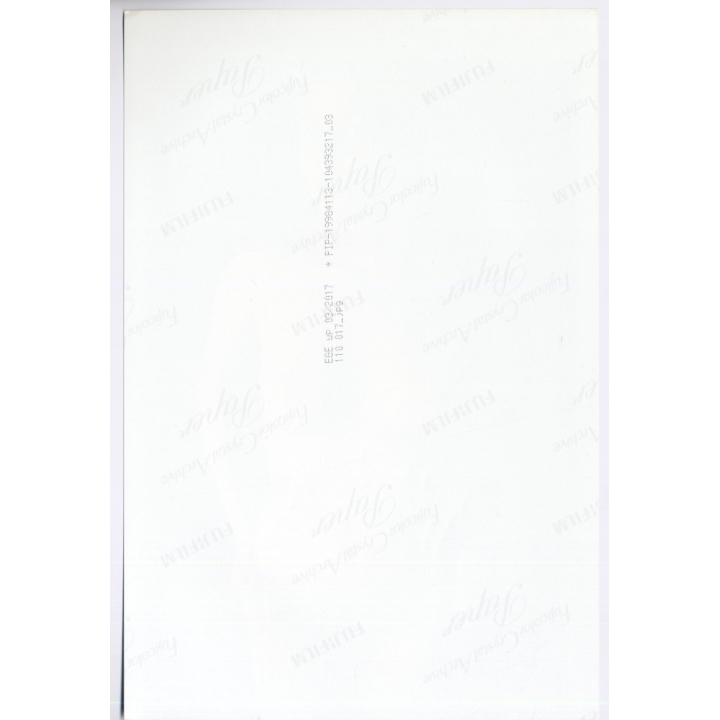 Artistic Erotic Study: Natural Brunette Nude With Red Bow (Large Digital Photo 30x20 CM ~2000s)