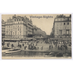 Marseille: Panorama de la Rue Canebrière (Vintage PC ~1900s/1910s)