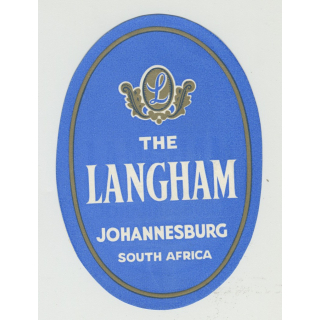The Langham Hotel - Johannesburg / South Africa (Vintage Luggage Label)