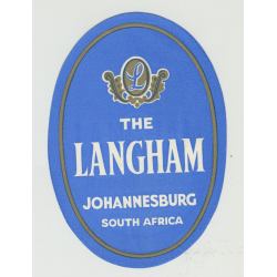 The Langham Hotel - Johannesburg / South Africa (Vintage Luggage Label)