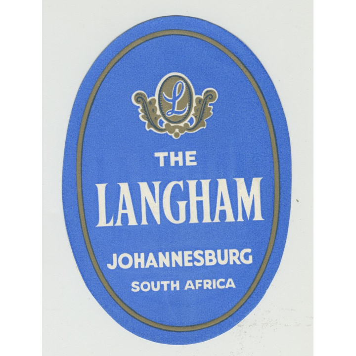 The Langham Hotel - Johannesburg / South Africa (Vintage Luggage Label)